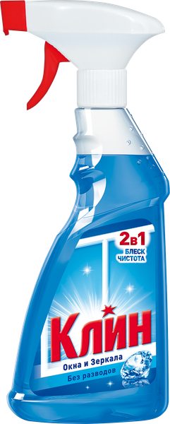 Изображение товара Средство для мытья стекол Клин Окна и Зеркала Кристалл (500мл)