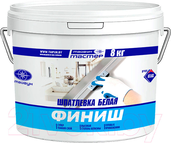 Изображение товара Шпатлевка готовая Тайфун Мастер Финиш (8кг)
