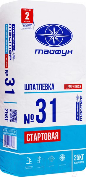 Изображение товара Шпатлевка Тайфун Мастер №31 (25кг)