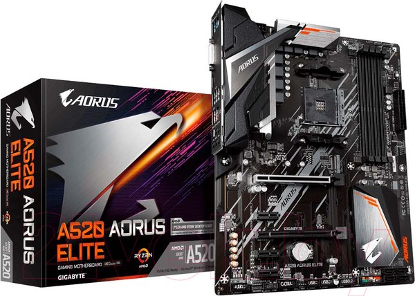 Изображение товара Материнская плата Gigabyte A520 Aorus Elite