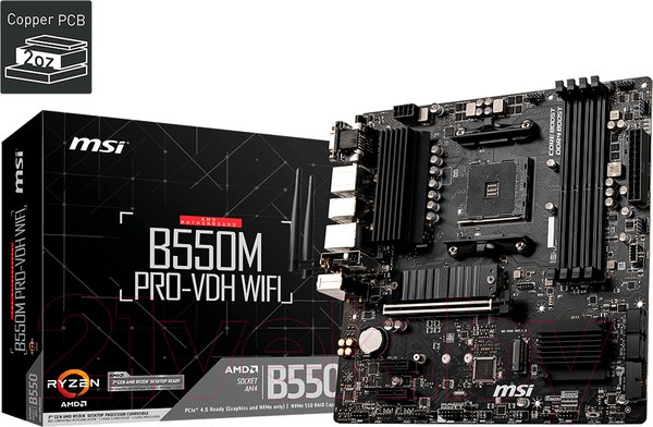 Изображение товара Материнская плата MSI B550M Pro-VDH WiFi