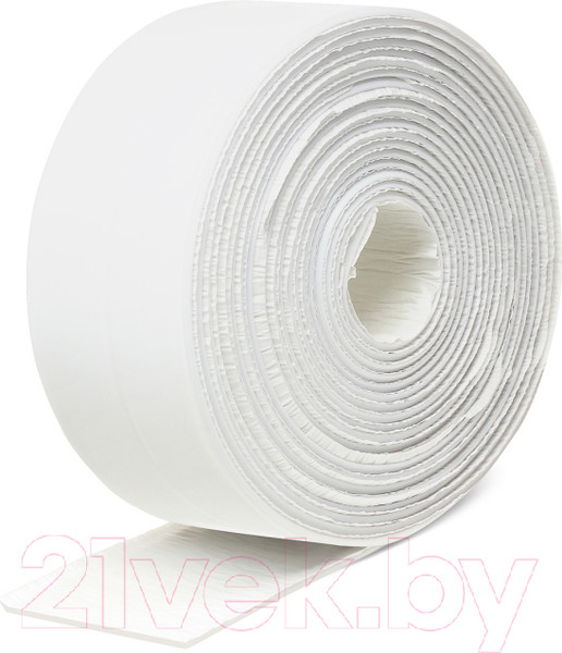 Изображение товара Лента бордюрная самоклеящаяся Unibob Для раковин и ванн 38ммx3.35м / 35544 (белый)