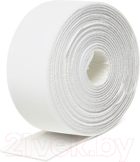 Изображение товара Лента бордюрная самоклеящаяся Unibob Для раковин и ванн 60ммx3.35м / 35545 (белый)