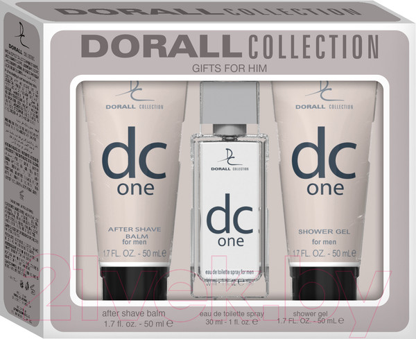 Изображение товара Парфюмерный набор Dorall Collection Dc One Туалетная вода+гель для душа+бальзам после бритья (30мл+50мл+50мл)