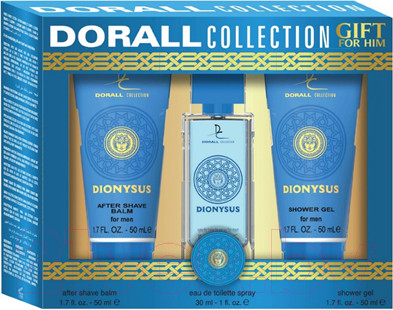 Изображение товара Парфюмерный набор Dorall Collection Dionysus Туалетная вода+гель для душа+бальзам после бритья (30мл+50мл+50мл)