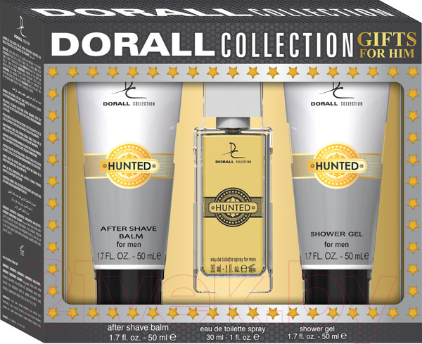 Изображение товара Парфюмерный набор Dorall Collection Hunted Туалетная вода+гель для душа+бальзам после бритья (30мл+50мл+50мл)