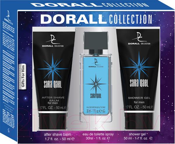 Изображение товара Парфюмерный набор Dorall Collection Saraqael Туалетная вода+гель для душа+бальзам после бритья (30мл+50мл+50мл)