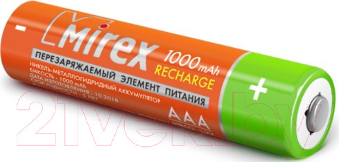 Изображение товара Комплект аккумуляторов Mirex HR03 / HR03-10-E2 (2шт)