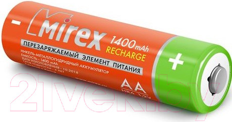 Изображение товара Комплект аккумуляторов Mirex HR6 / HR6-20-E2 (2шт)