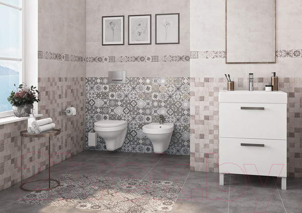 Изображение товара Плитка Cersanit Sonata SOS401D (195x598, темно-серый)