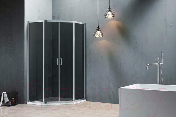 Изображение товара Душевой уголок Adema Glass Line Пента 90 (тонированное стекло)
