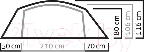 Изображение товара Палатка Salewa Sierra Leone II Light / 5624-5315 (Grey/Cactus)