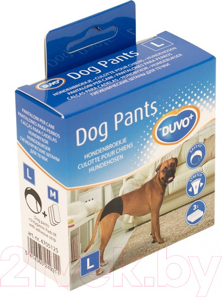 Изображение товара Гигиенические трусики для животных Duvo Plus Dog Pants / 4705125/DV (L, 40-49см)
