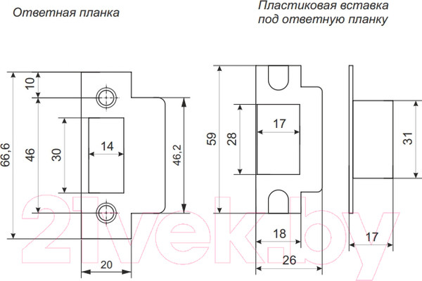 Изображение товара Защелка врезная с фиксацией Avers 5600-P-WC (черный никель)