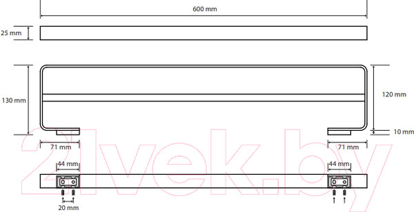 Изображение товара Держатель для полотенца Bemeta 139104052 (хром)
