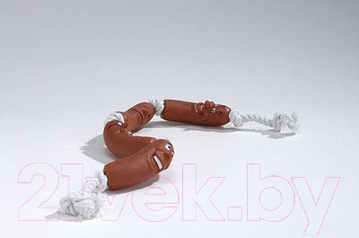 Изображение товара Игрушка для собак Beeztees Сосиски виниловые 4 на веревке / 620332