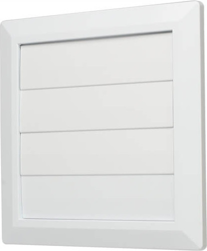 Изображение товара Решетка вентиляционная Storm RG-1717-F125 с гравитационными жалюзи и фланцем (170x170)