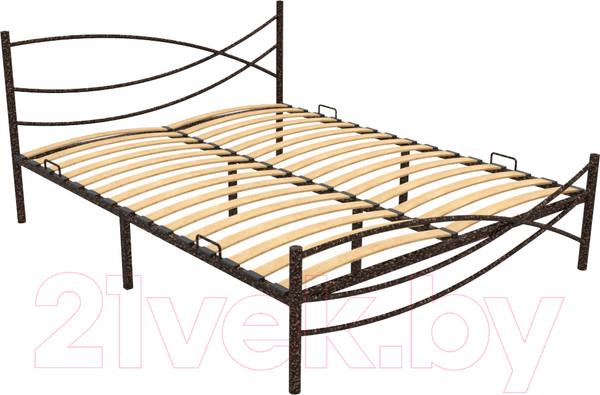 Изображение товара Двуспальная кровать Князев Мебель Калифорния КЯ.160.200.М (медный антик)