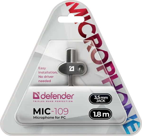 Изображение товара Микрофон Defender MIC-109 / 64109 (черный)