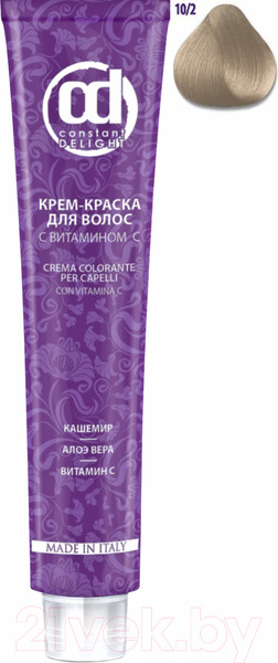 Изображение товара Крем-краска для волос Constant Delight Crema Colorante с витамином С 10/2 (100мл, светлый блондин пепельный)