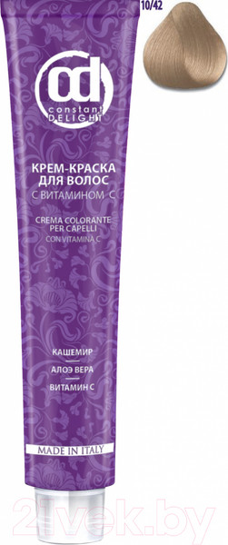 Изображение товара Крем-краска для волос Constant Delight Crema Colorante с витамином С 10/42 (100мл, светлый блондин бежево-пепельный)