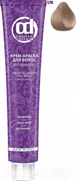 Изображение товара Крем-краска для волос Constant Delight Crema Colorante с витамином С 12/98 (100мл, специальный блондин фиолетово-красный)