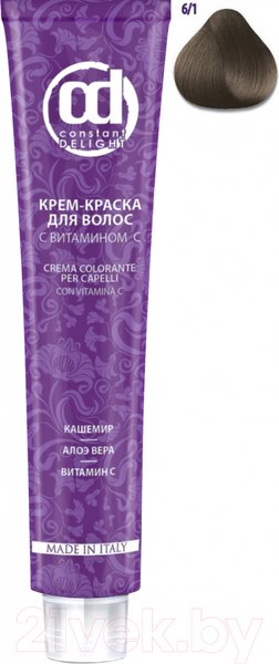 Изображение товара Крем-краска для волос Constant Delight Crema Colorante с витамином С 6/1 (100мл, темно-русый сандрэ)
