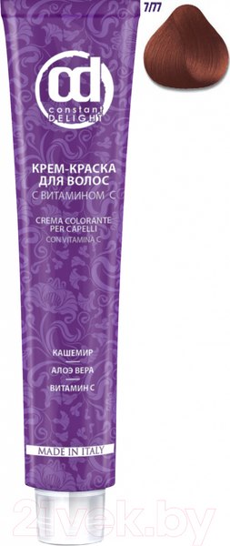 Изображение товара Крем-краска для волос Constant Delight Crema Colorante с витамином С 7/77 (100мл, средне-русый медный экстра)