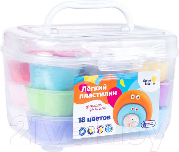 Изображение товара Пластилин легкий Genio Kids Легкий пластилин / TA1724 (18 цветов)