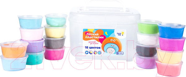 Изображение товара Пластилин легкий Genio Kids Легкий пластилин / TA1724 (18 цветов)
