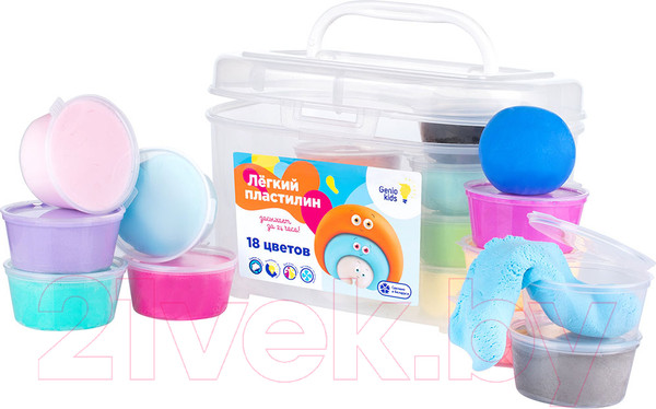 Изображение товара Пластилин легкий Genio Kids Легкий пластилин / TA1724 (18 цветов)