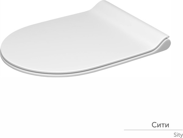 Изображение товара Сиденье для унитаза Керамин Сити (полипропилен с микролифтом, Slim)