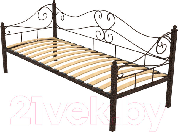 Изображение товара Кровать-тахта Князев Мебель Валенсия ВАЯ.90.200.М (медный антик)
