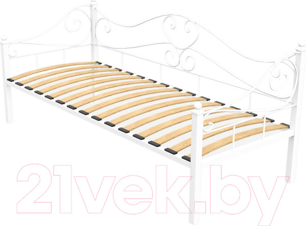 Изображение товара Кровать-тахта Князев Мебель Валенсия ВАЯ.120.190.Б (белый муар)