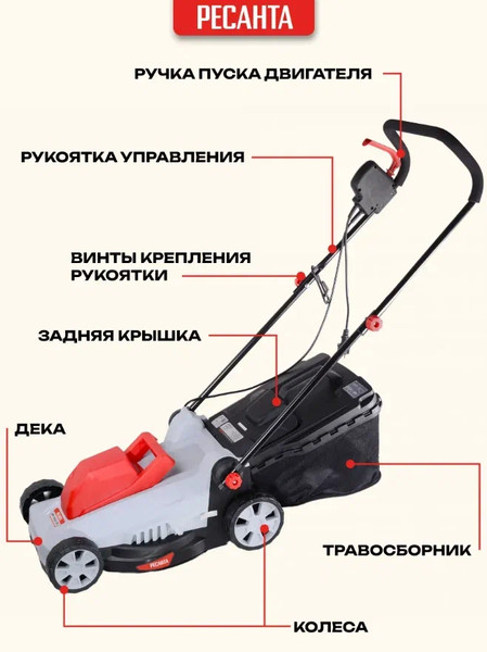 Изображение товара Газонокосилка электрическая Ресанта КР-1500 ЭТ (70/4/13)