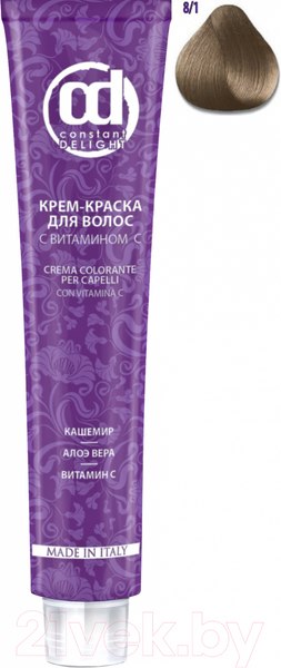 Изображение товара Крем-краска для волос Constant Delight Crema Colorante с витамином С 8/1 (100мл, светло-русый сандре)