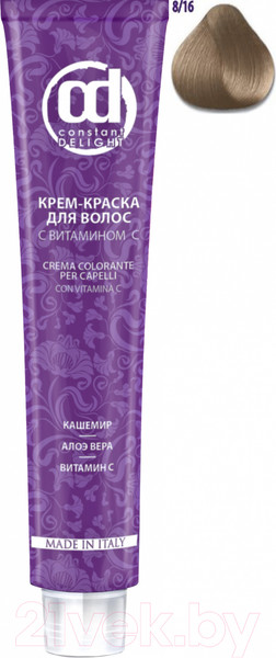 Изображение товара Крем-краска для волос Constant Delight Crema Colorante с витамином С 8/16 (100мл, светло-русый сандре шоколадный)