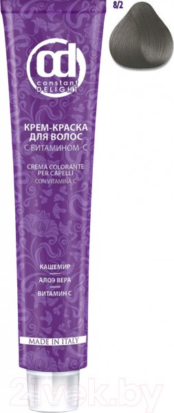 Изображение товара Крем-краска для волос Constant Delight Crema Colorante с витамином С 8/2 (100мл, светло-русый пепельный)