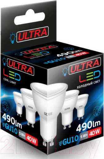 Изображение товара Лампа Ultra LED-GU10-5W-4000K