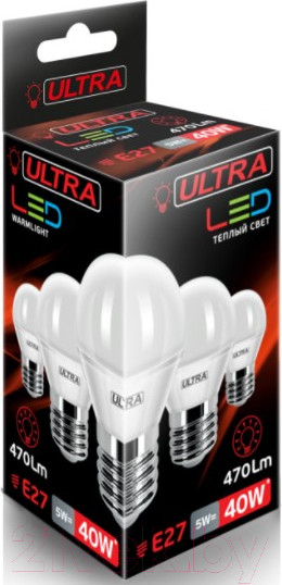 Изображение товара Лампа Ultra LED-G45-5W-E27-3000K