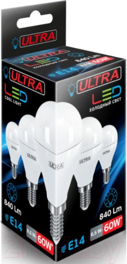 Изображение товара Лампа Ultra LED-G45-8.5W-E14-4000K