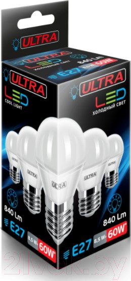 Изображение товара Лампа Ultra LED-G45-8.5W-E27-4000K