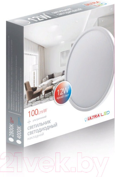 Изображение товара Потолочный светильник Ultra NR-12W-2800K White