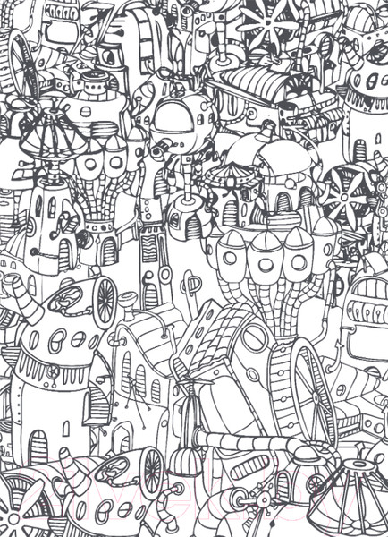 Изображение товара Раскраска-антистресс Эксмо Стимпанк