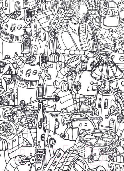 Изображение товара Раскраска-антистресс Эксмо Стимпанк