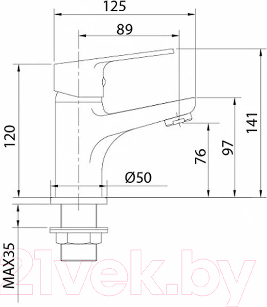 Изображение товара Смеситель Milardo Helic HELSB00M01