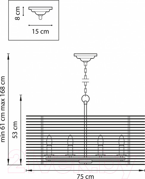 Изображение товара Люстра Lightstar Zeta 728083 (MD20105-8A)