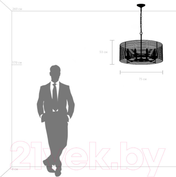 Изображение товара Люстра Lightstar Zeta 728083 (MD20105-8A)