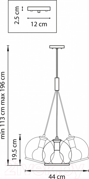 Изображение товара Люстра Lightstar Sferico 729031 (MD20100-3A)