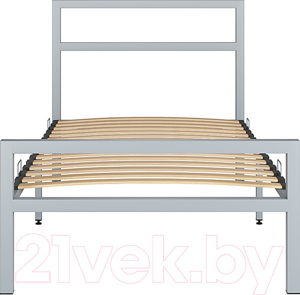 Изображение товара Односпальная кровать Князев Мебель Наргиз НЗ.90.190.С (серый муар)